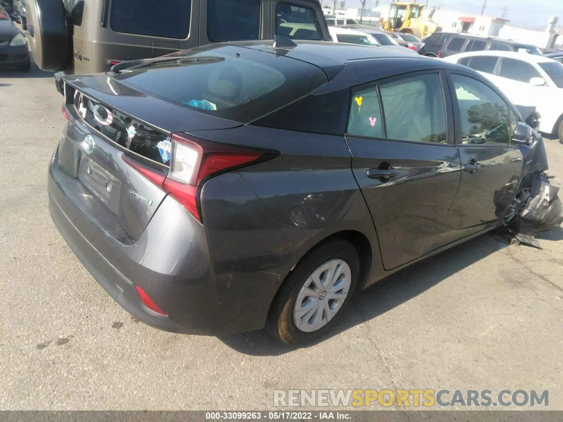 4 Photograph of a damaged car JTDKARFU7K3081696 TOYOTA PRIUS 2019