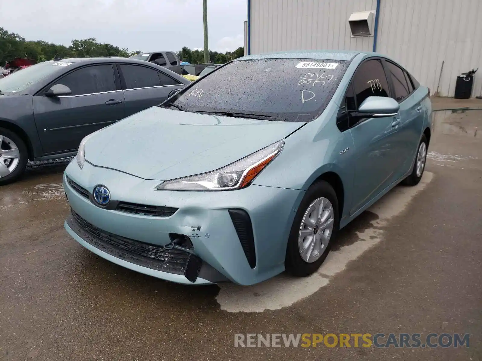 2 Photograph of a damaged car JTDKARFU7K3082623 TOYOTA PRIUS 2019