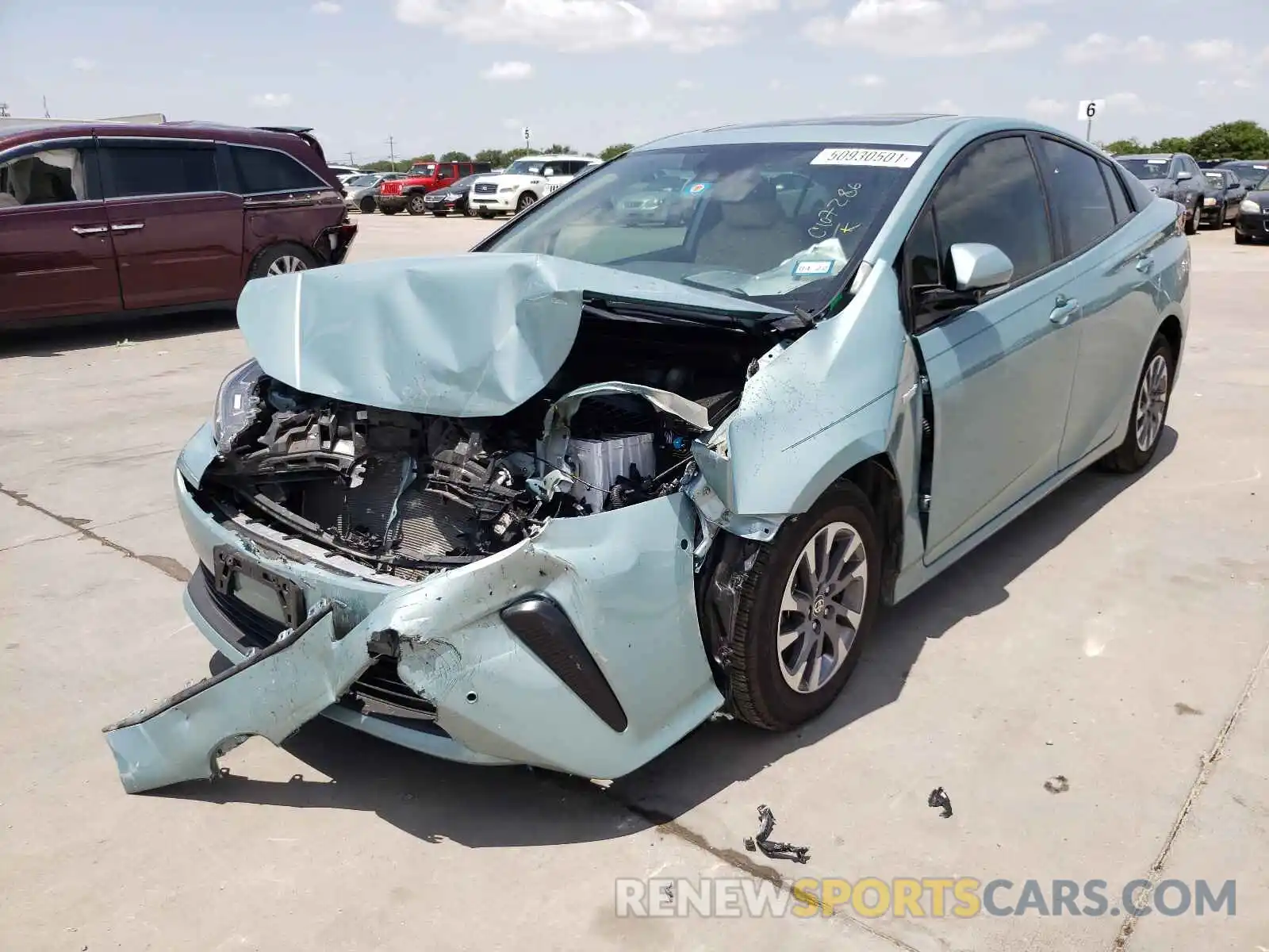 2 Photograph of a damaged car JTDKARFU7K3082640 TOYOTA PRIUS 2019