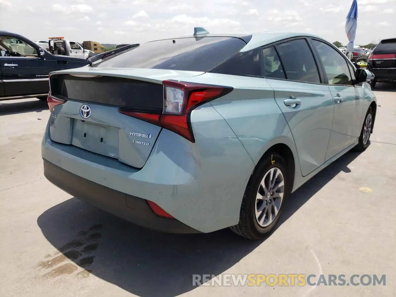 4 Photograph of a damaged car JTDKARFU7K3082640 TOYOTA PRIUS 2019