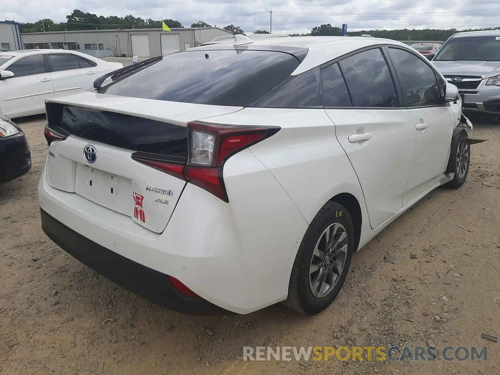 4 Photograph of a damaged car JTDKARFU7K3083125 TOYOTA PRIUS 2019