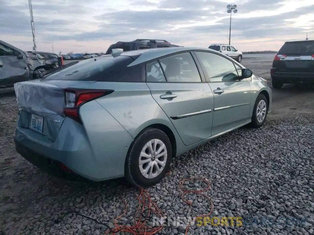 4 Photograph of a damaged car JTDKARFU7K3083240 TOYOTA PRIUS 2019