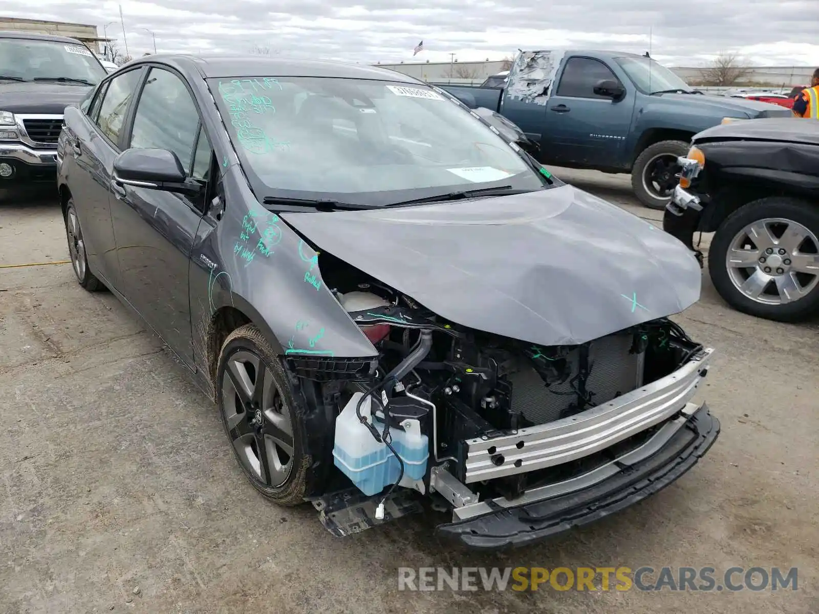 1 Фотография поврежденного автомобиля JTDKARFU7K3083397 TOYOTA PRIUS 2019