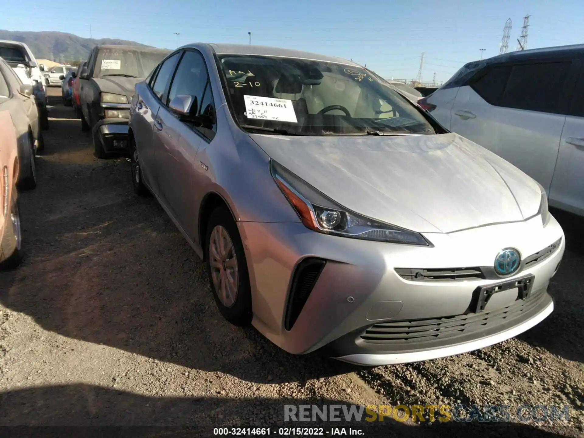 1 Photograph of a damaged car JTDKARFU7K3083481 TOYOTA PRIUS 2019