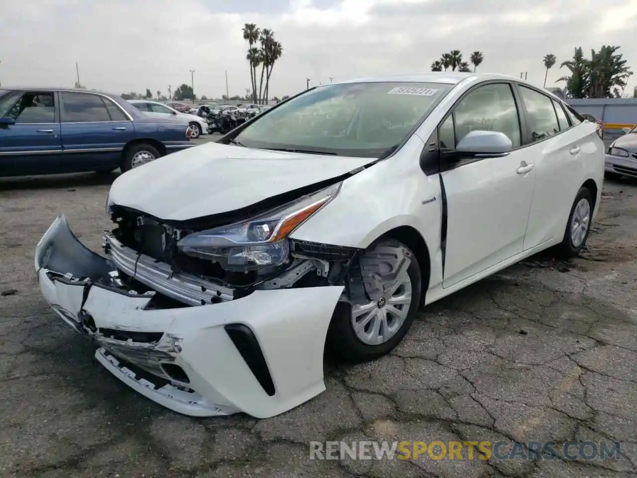 2 Photograph of a damaged car JTDKARFU7K3083545 TOYOTA PRIUS 2019