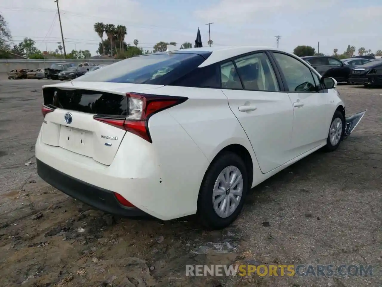 4 Photograph of a damaged car JTDKARFU7K3083545 TOYOTA PRIUS 2019