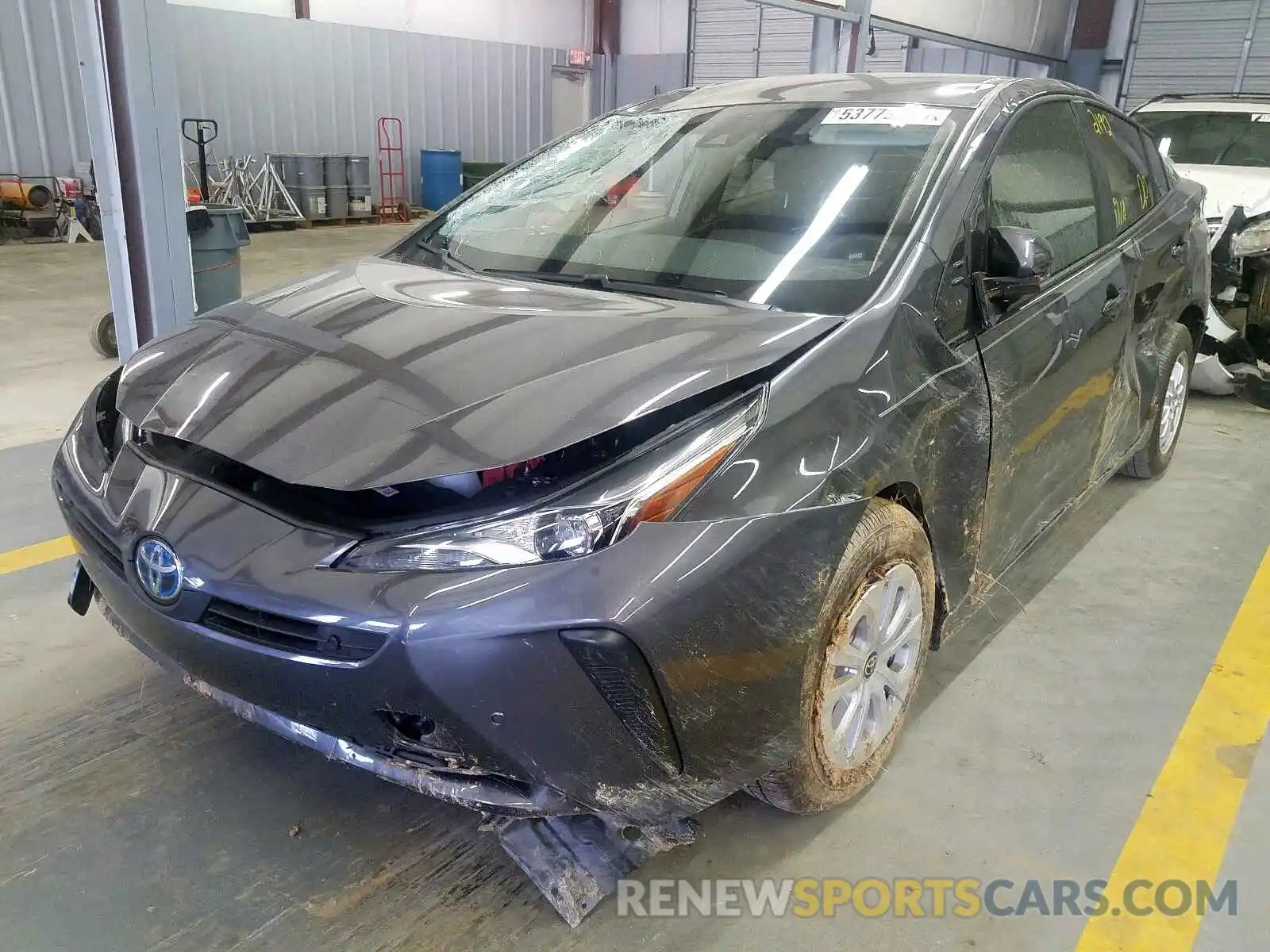 2 Photograph of a damaged car JTDKARFU7K3084422 TOYOTA PRIUS 2019