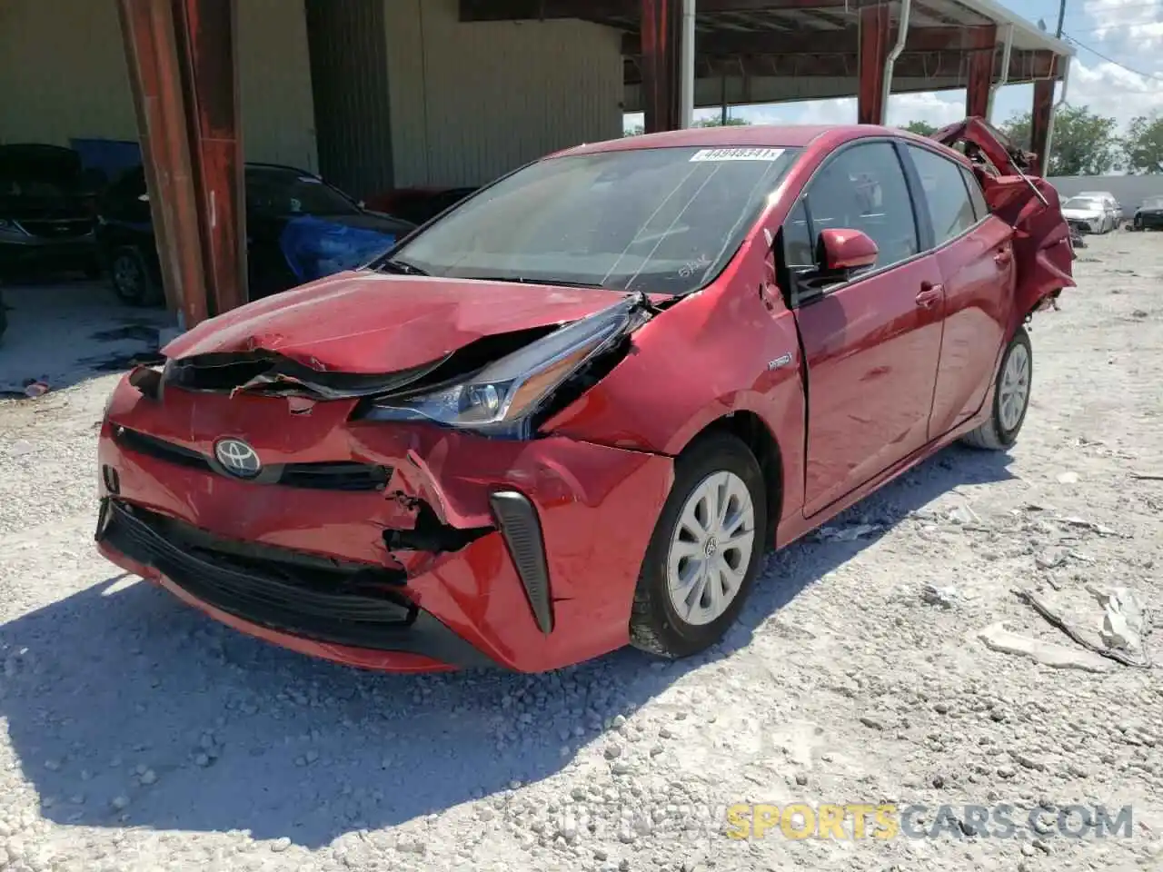 2 Photograph of a damaged car JTDKARFU7K3084937 TOYOTA PRIUS 2019