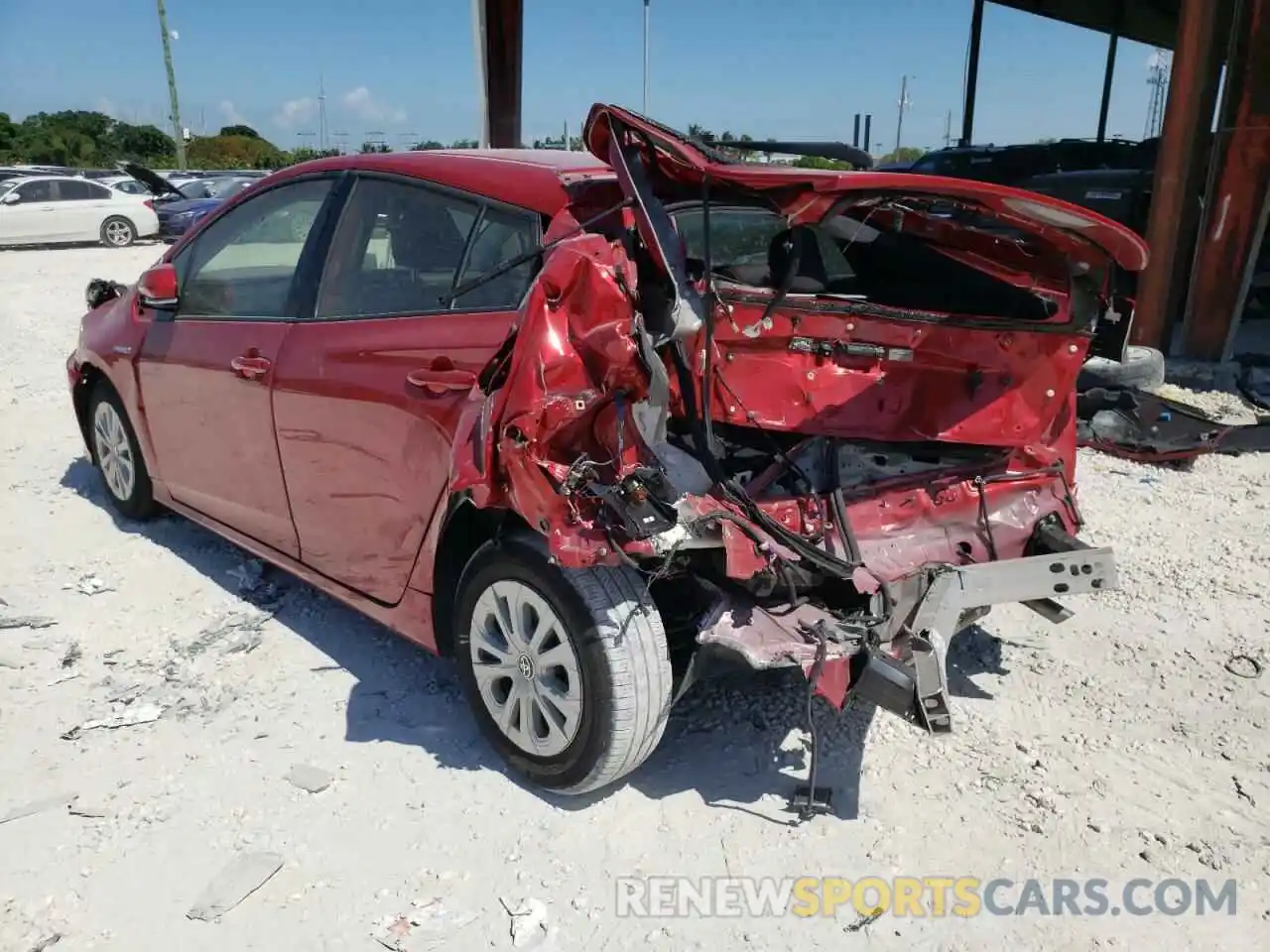 3 Photograph of a damaged car JTDKARFU7K3084937 TOYOTA PRIUS 2019