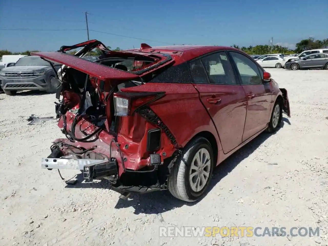 4 Photograph of a damaged car JTDKARFU7K3084937 TOYOTA PRIUS 2019