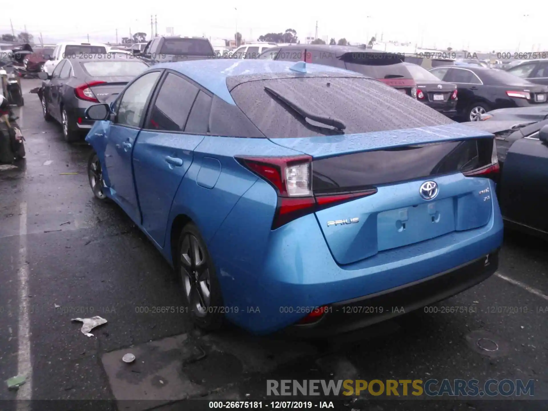 3 Photograph of a damaged car JTDKARFU7K3085330 TOYOTA PRIUS 2019