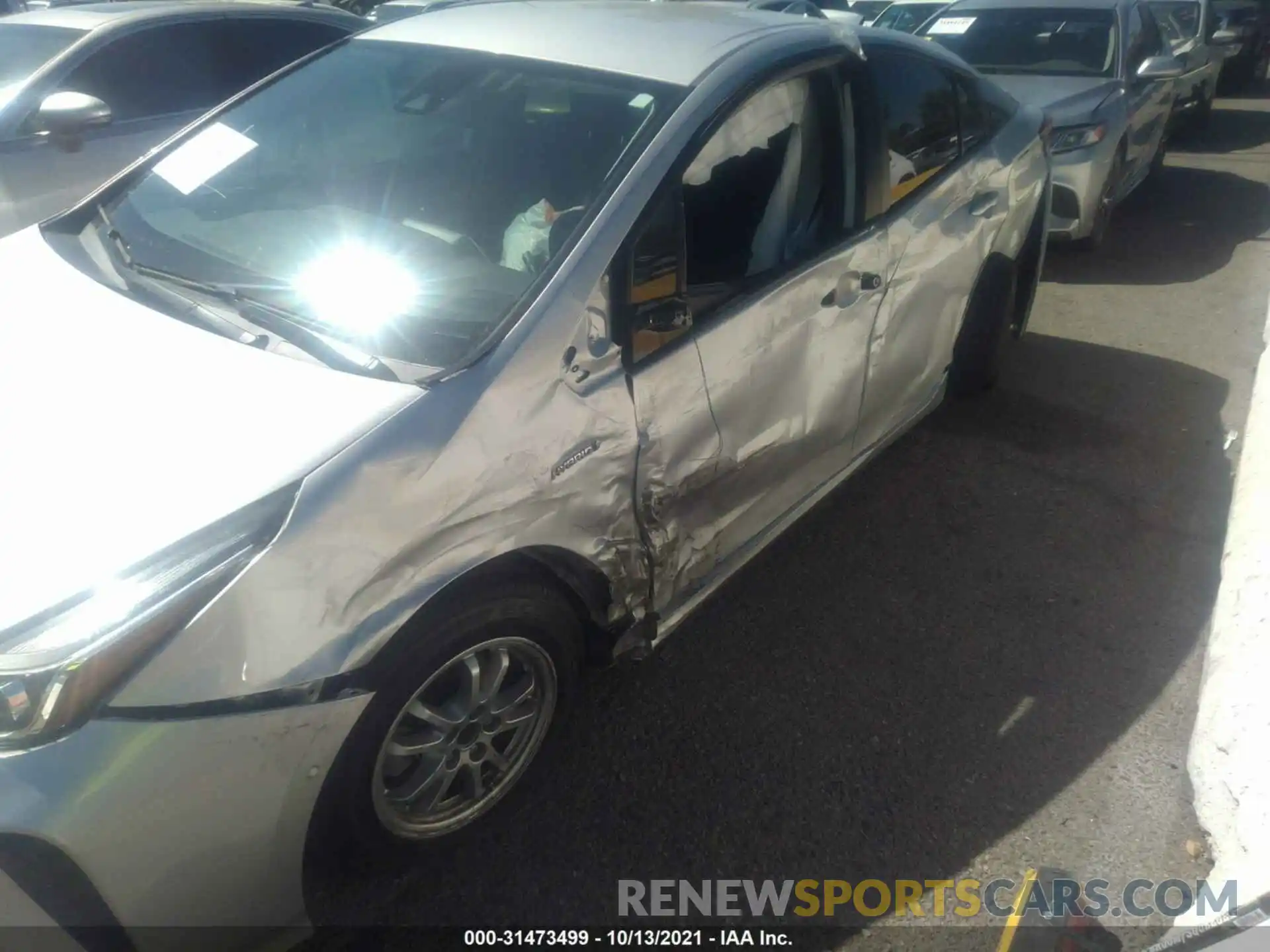 6 Photograph of a damaged car JTDKARFU7K3085599 TOYOTA PRIUS 2019