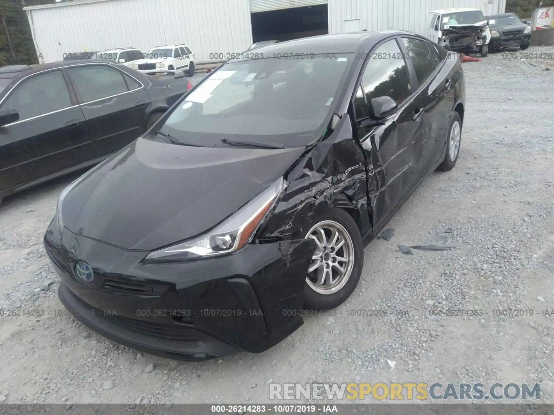 2 Photograph of a damaged car JTDKARFU7K3086140 TOYOTA PRIUS 2019