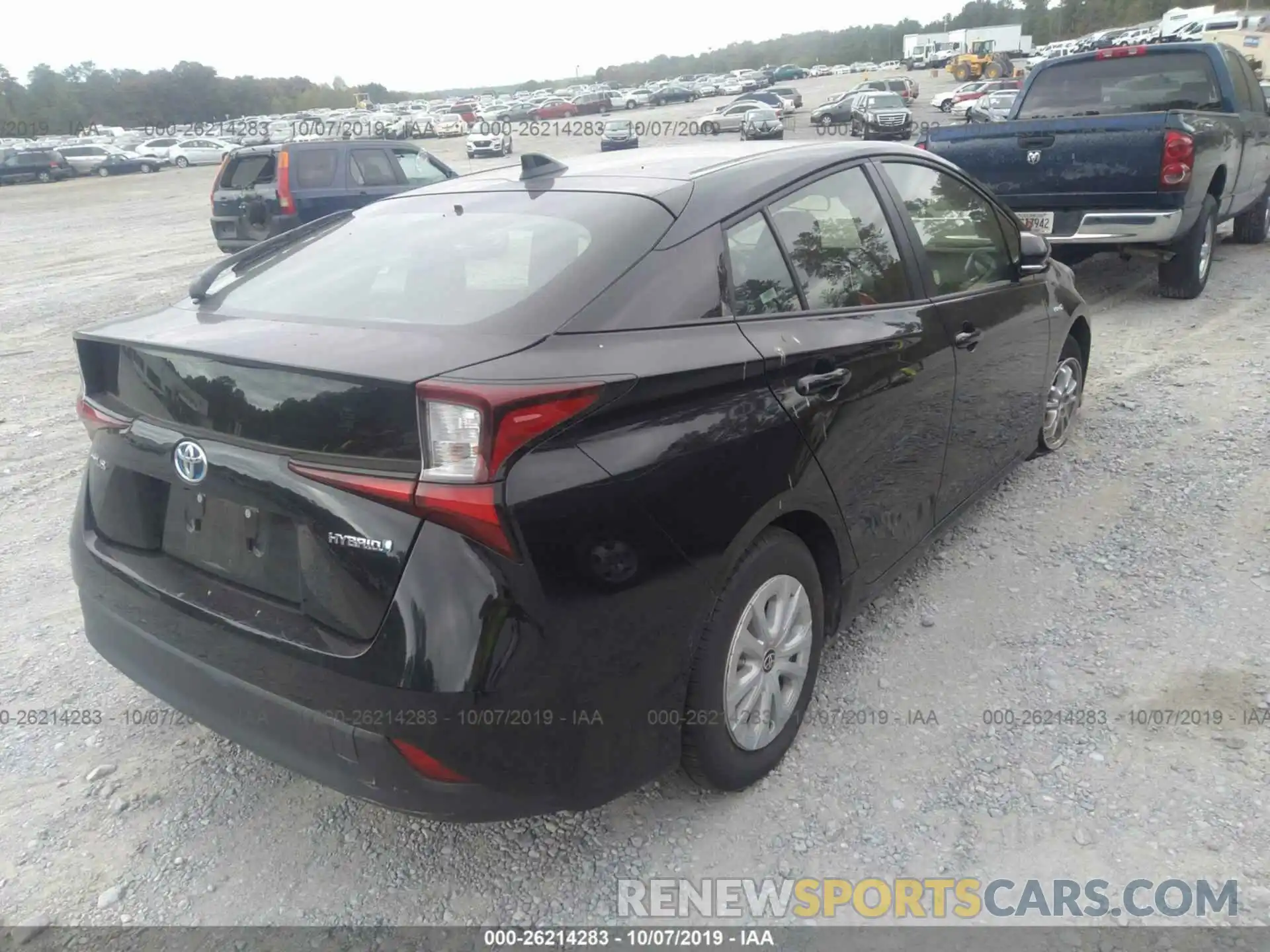 4 Photograph of a damaged car JTDKARFU7K3086140 TOYOTA PRIUS 2019