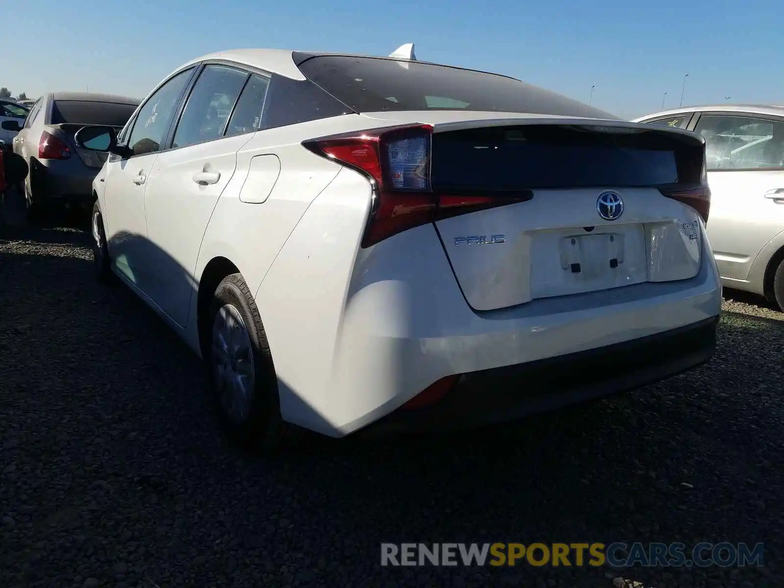 3 Photograph of a damaged car JTDKARFU7K3086395 TOYOTA PRIUS 2019