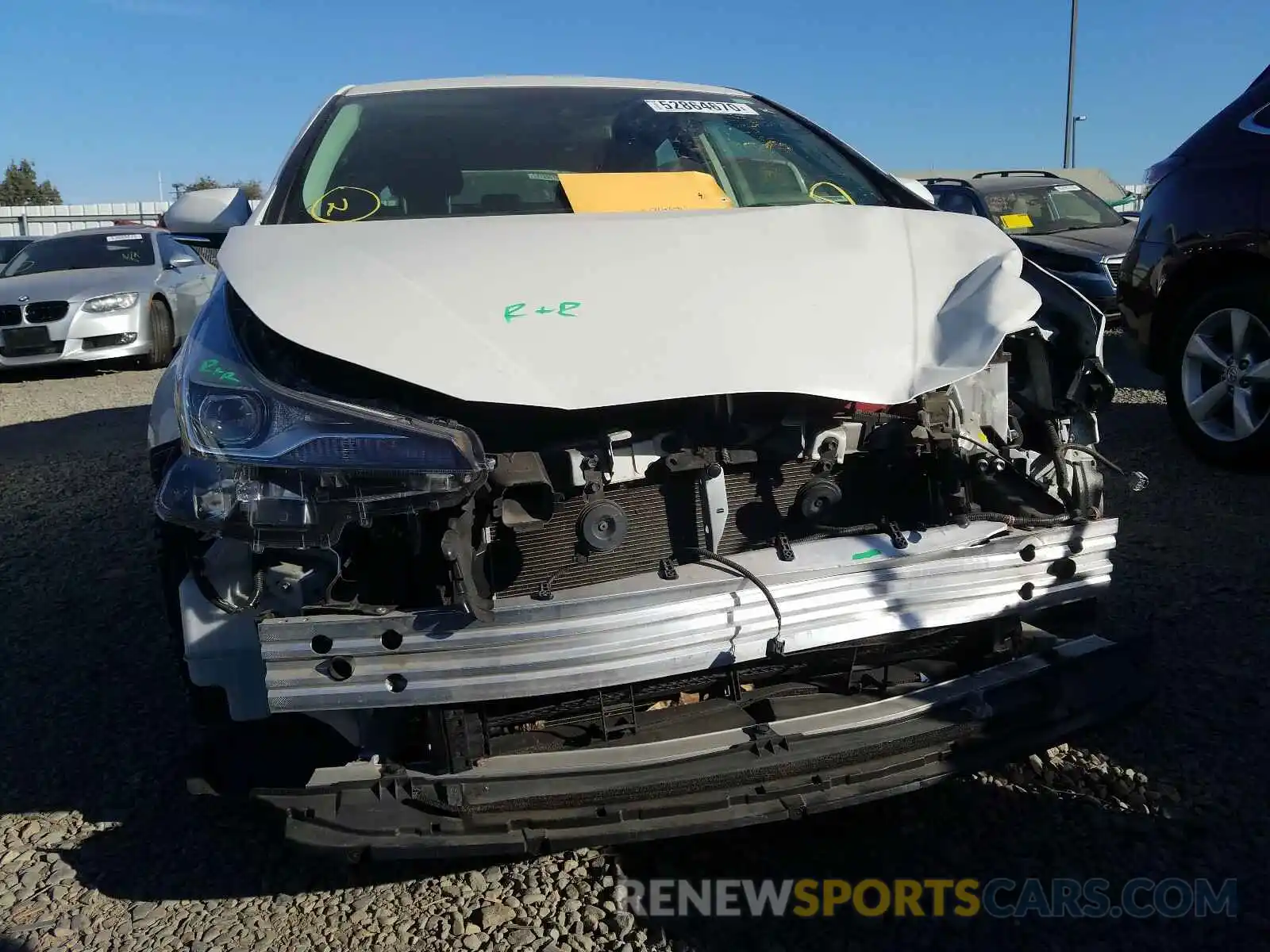 9 Photograph of a damaged car JTDKARFU7K3086395 TOYOTA PRIUS 2019