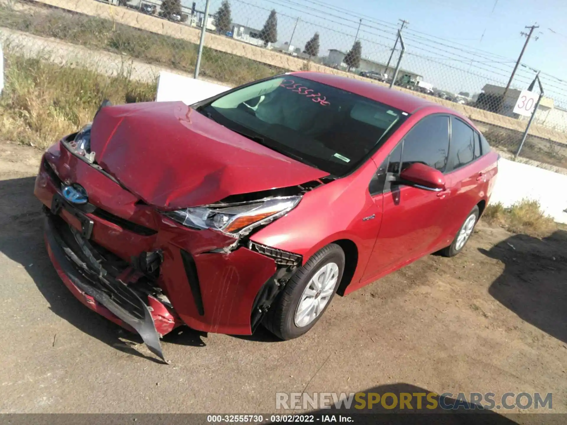 2 Photograph of a damaged car JTDKARFU7K3086610 TOYOTA PRIUS 2019