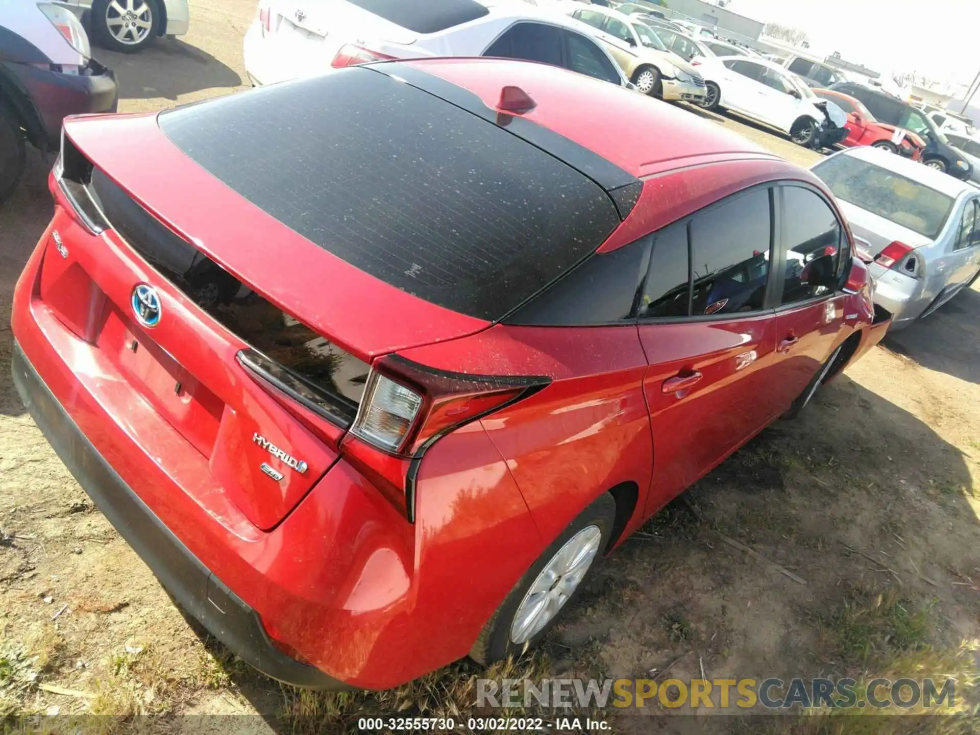 4 Photograph of a damaged car JTDKARFU7K3086610 TOYOTA PRIUS 2019