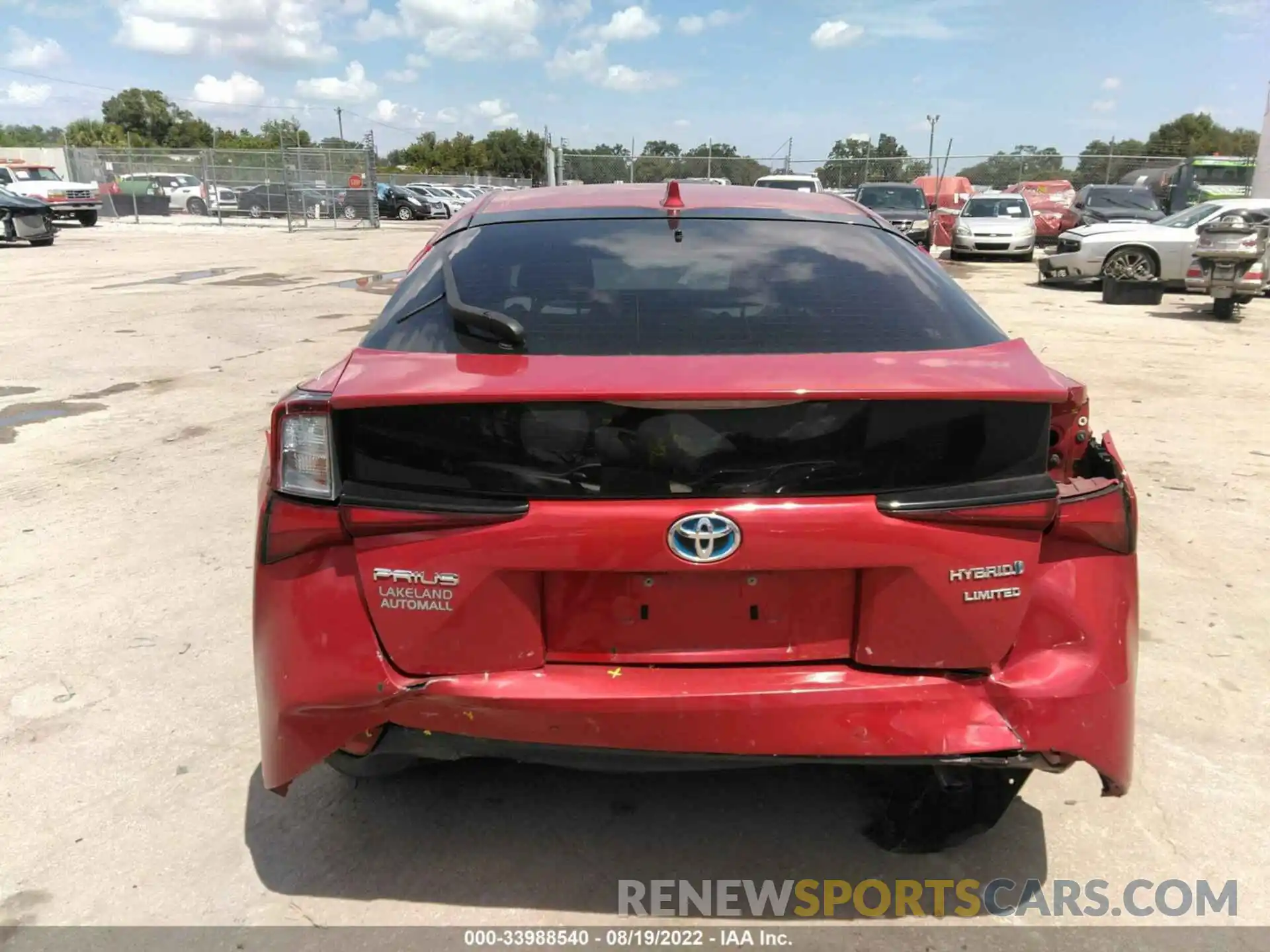 6 Photograph of a damaged car JTDKARFU7K3086915 TOYOTA PRIUS 2019