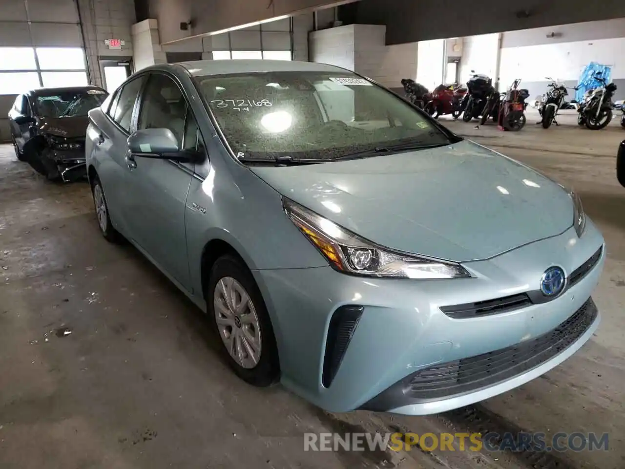 1 Photograph of a damaged car JTDKARFU7K3087482 TOYOTA PRIUS 2019