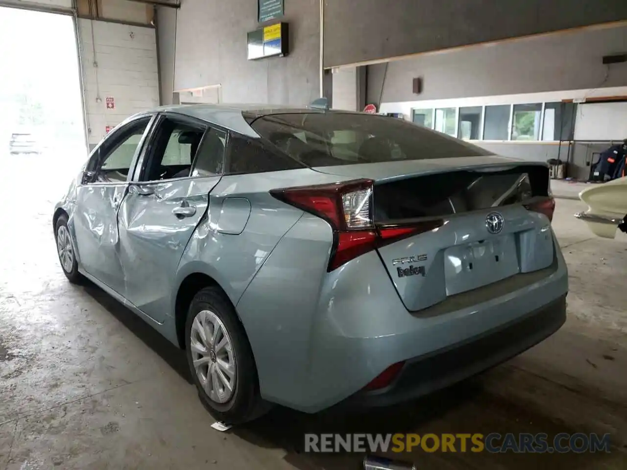 3 Photograph of a damaged car JTDKARFU7K3087482 TOYOTA PRIUS 2019