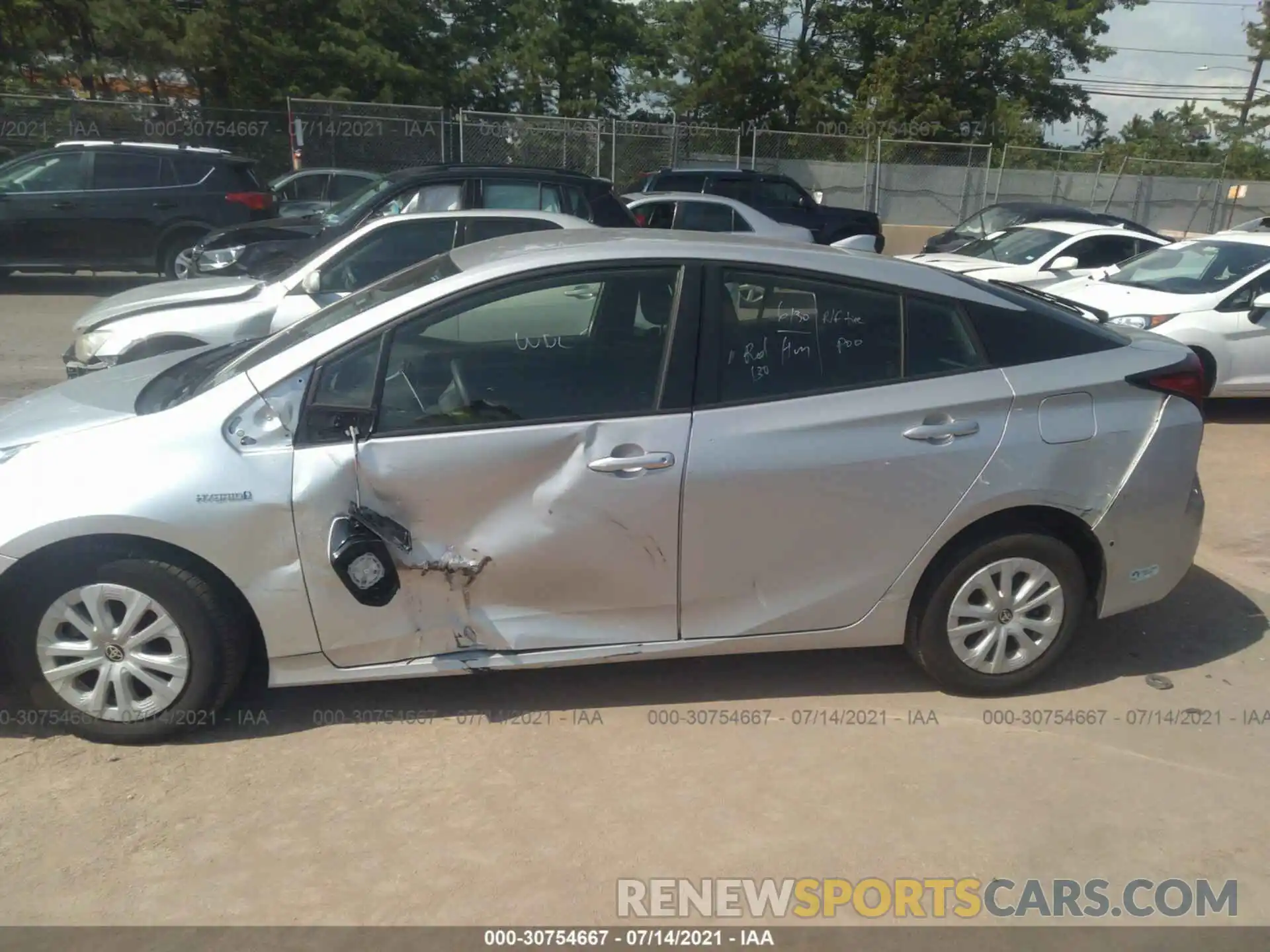 6 Photograph of a damaged car JTDKARFU7K3087496 TOYOTA PRIUS 2019