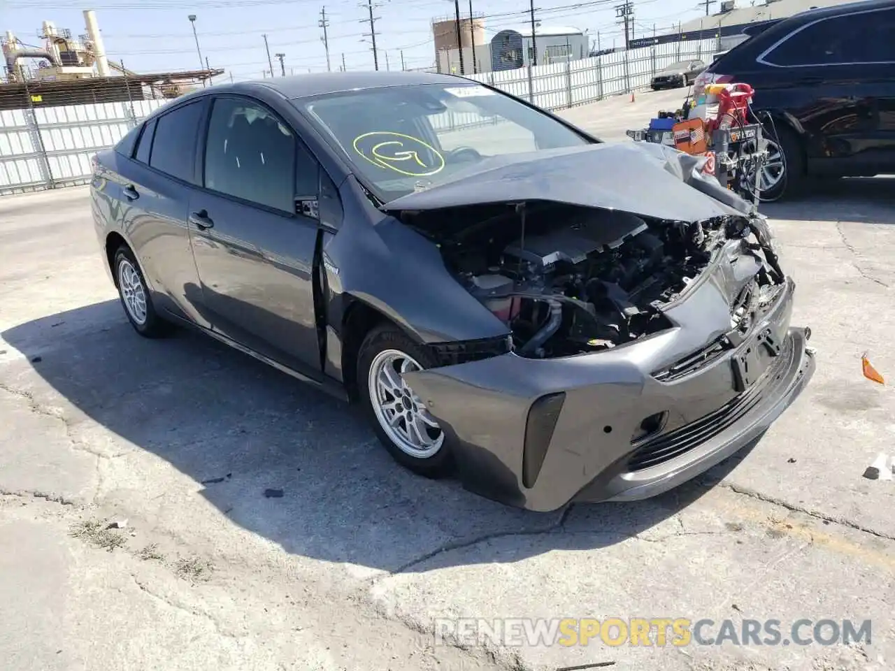 1 Photograph of a damaged car JTDKARFU7K3088017 TOYOTA PRIUS 2019