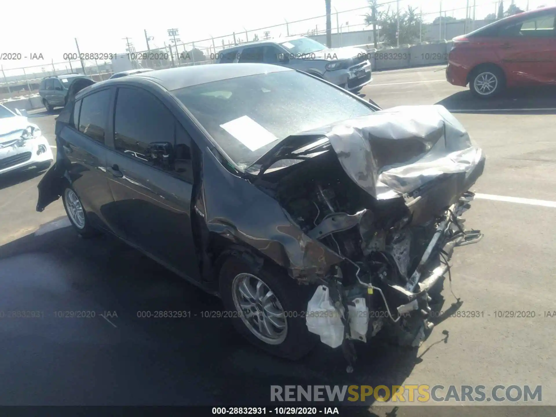 1 Photograph of a damaged car JTDKARFU7K3089586 TOYOTA PRIUS 2019