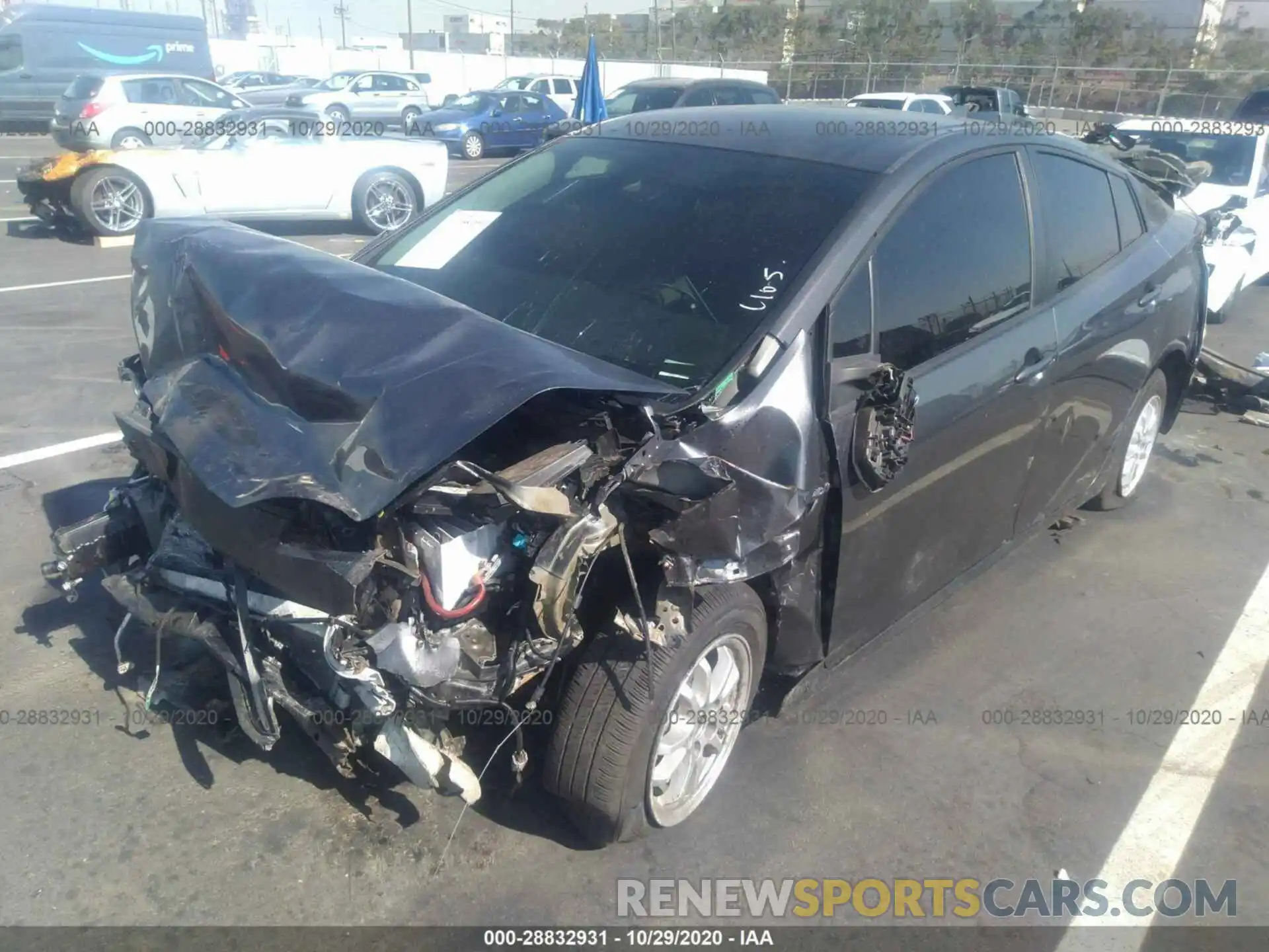 2 Photograph of a damaged car JTDKARFU7K3089586 TOYOTA PRIUS 2019