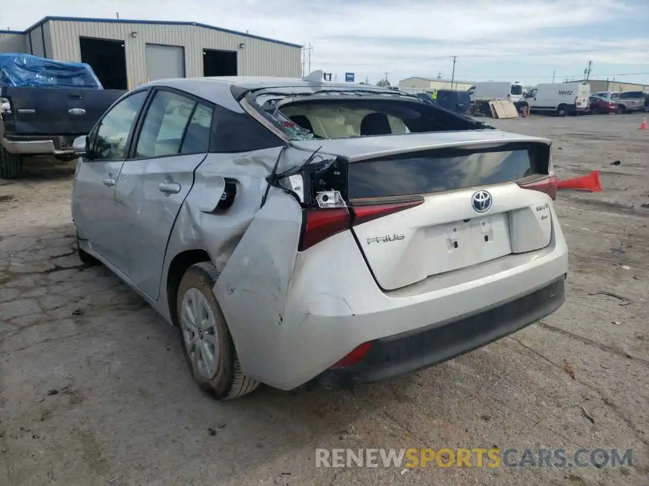 3 Photograph of a damaged car JTDKARFU7K3090186 TOYOTA PRIUS 2019