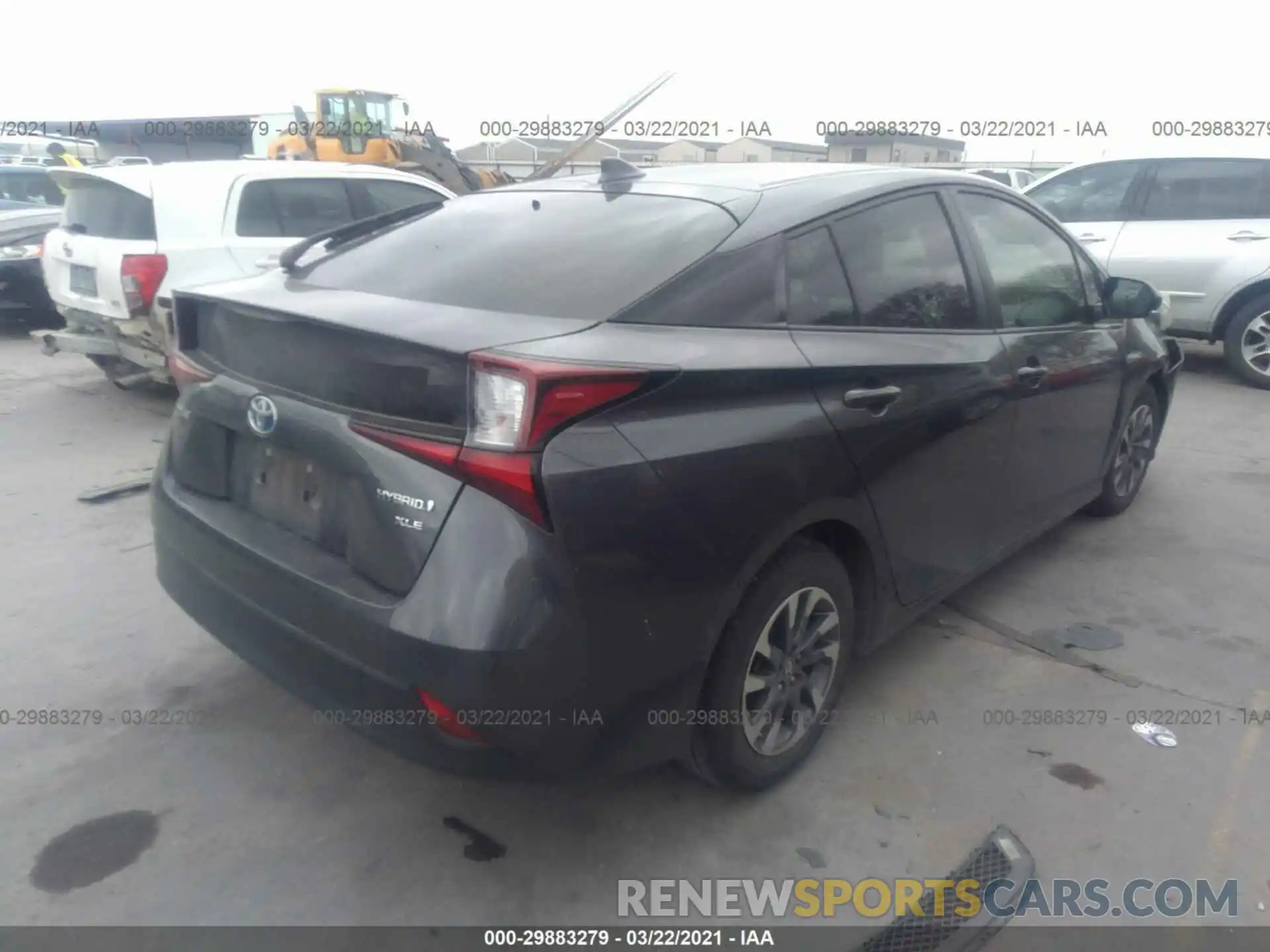 4 Photograph of a damaged car JTDKARFU7K3091127 TOYOTA PRIUS 2019