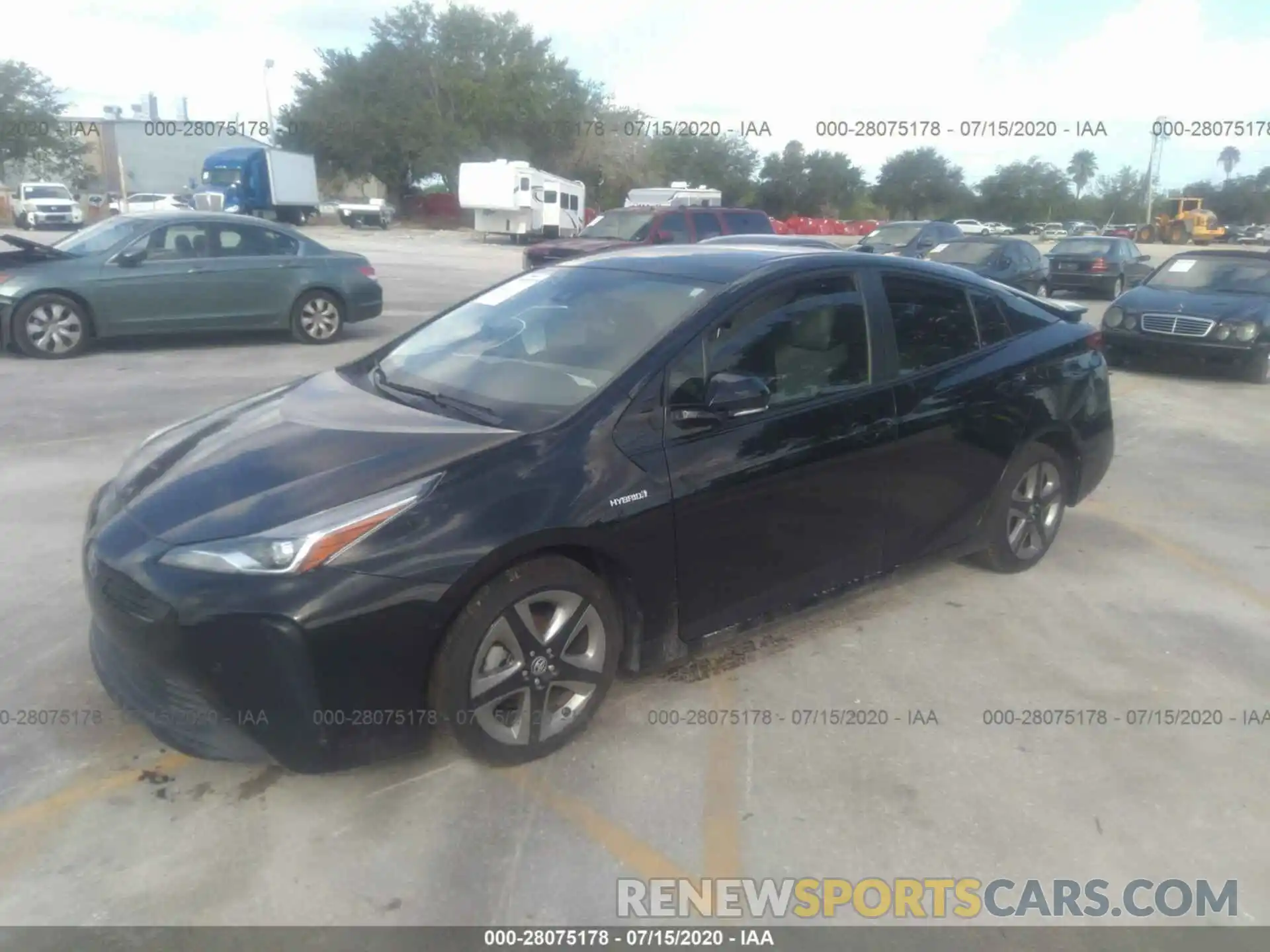 2 Photograph of a damaged car JTDKARFU7K3091631 TOYOTA PRIUS 2019