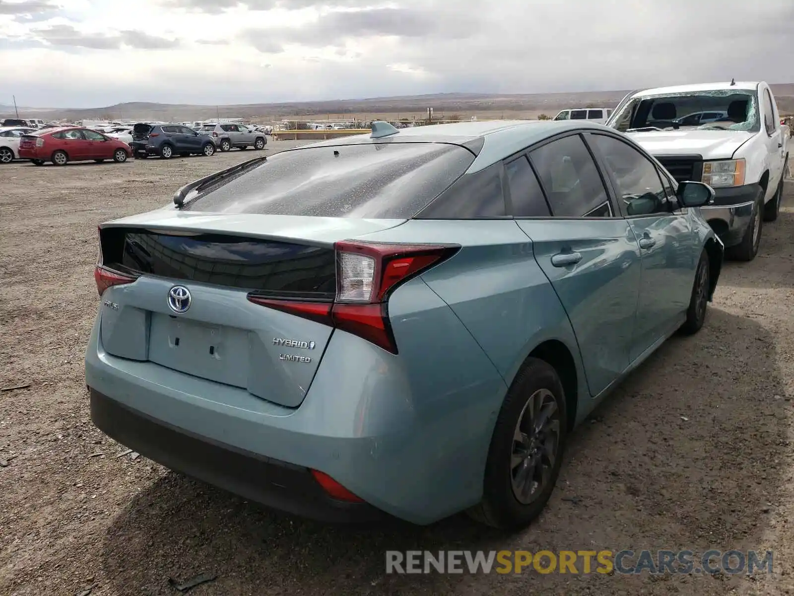 4 Photograph of a damaged car JTDKARFU7K3091693 TOYOTA PRIUS 2019