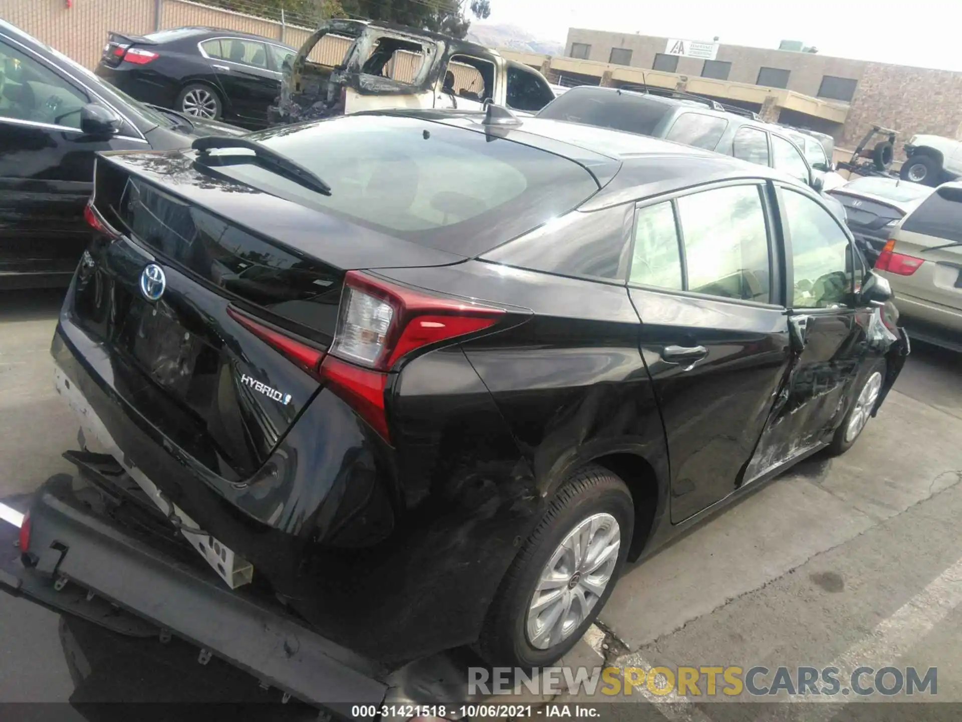 4 Photograph of a damaged car JTDKARFU7K3091886 TOYOTA PRIUS 2019