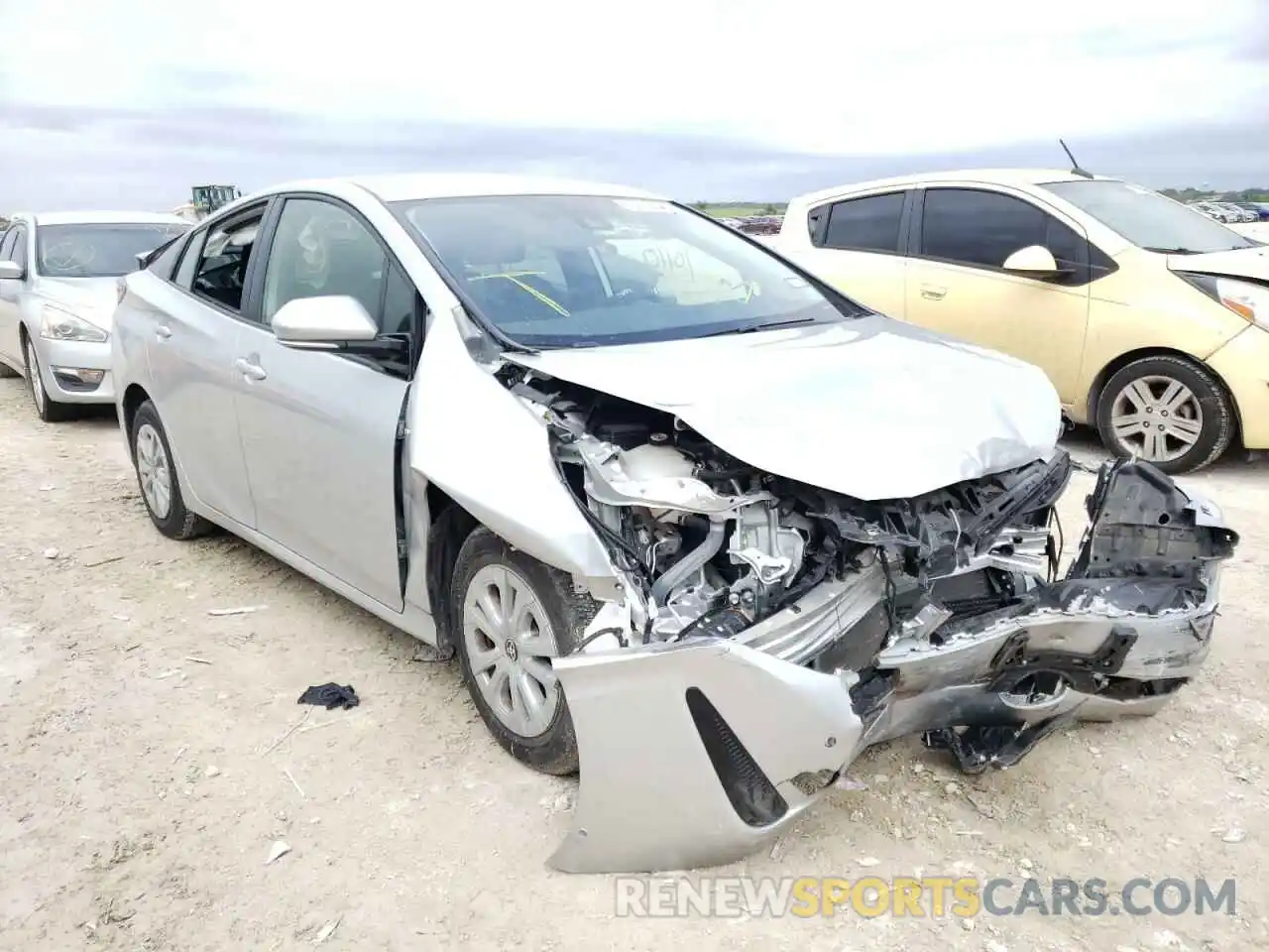 1 Photograph of a damaged car JTDKARFU7K3091905 TOYOTA PRIUS 2019