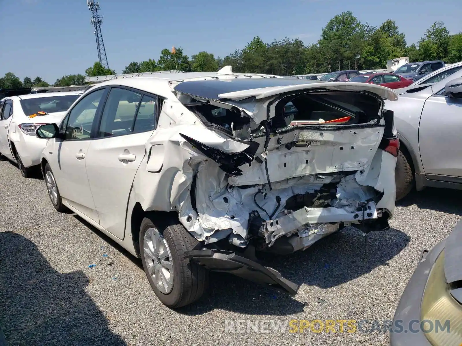 3 Photograph of a damaged car JTDKARFU7K3092181 TOYOTA PRIUS 2019