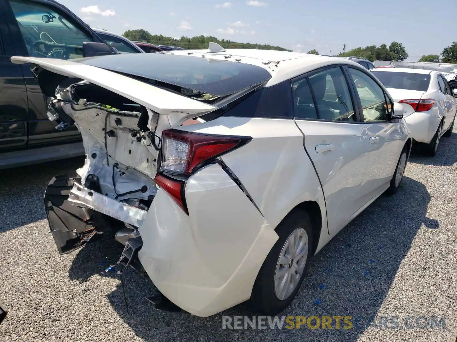 4 Photograph of a damaged car JTDKARFU7K3092181 TOYOTA PRIUS 2019