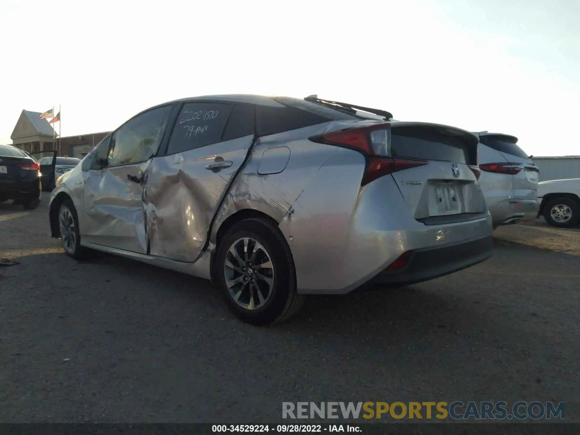 3 Photograph of a damaged car JTDKARFU7K3092293 TOYOTA PRIUS 2019