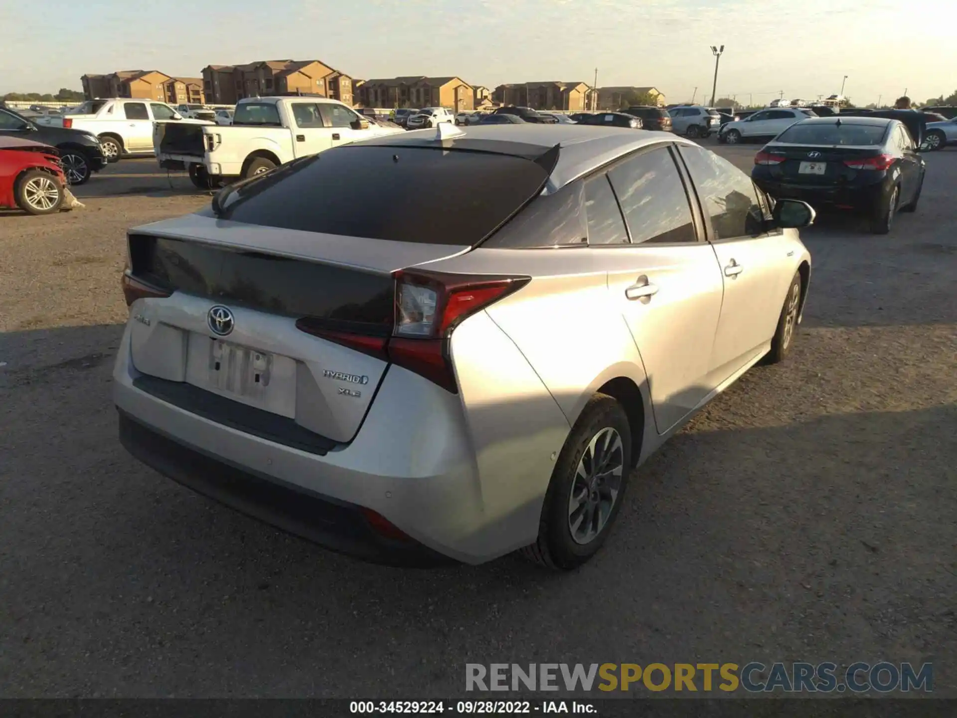 4 Photograph of a damaged car JTDKARFU7K3092293 TOYOTA PRIUS 2019