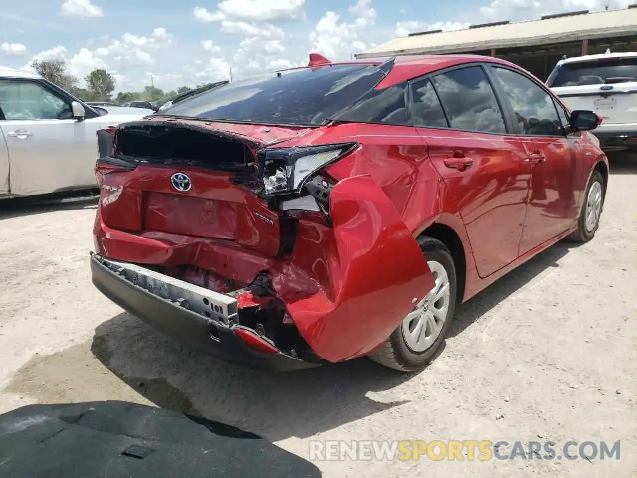 4 Photograph of a damaged car JTDKARFU7K3092357 TOYOTA PRIUS 2019