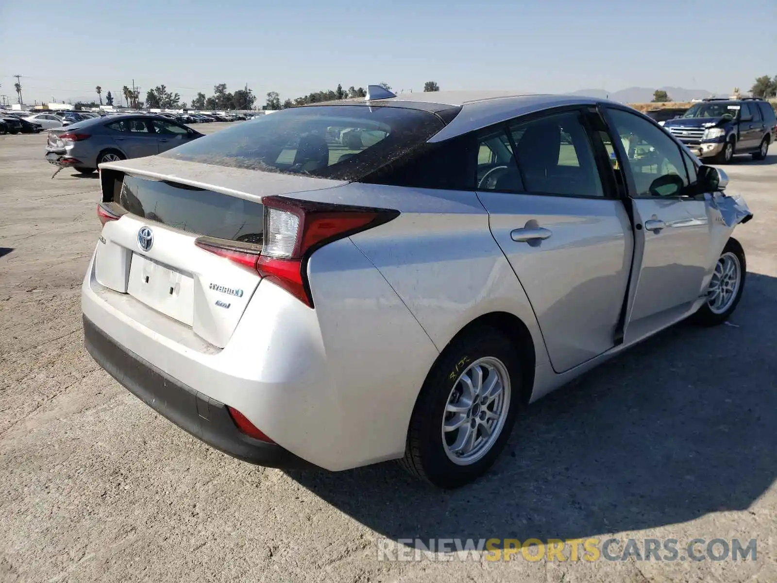 4 Фотография поврежденного автомобиля JTDKARFU7K3092391 TOYOTA PRIUS 2019