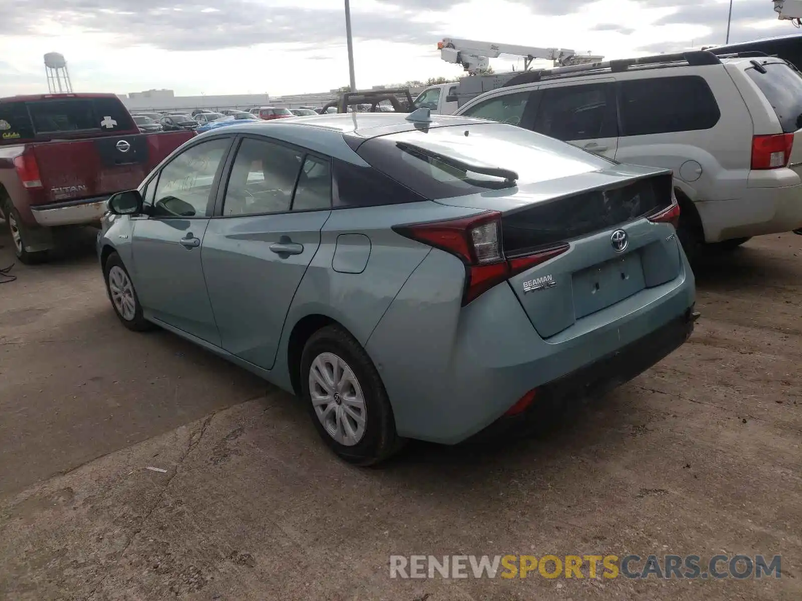 3 Photograph of a damaged car JTDKARFU7K3093914 TOYOTA PRIUS 2019