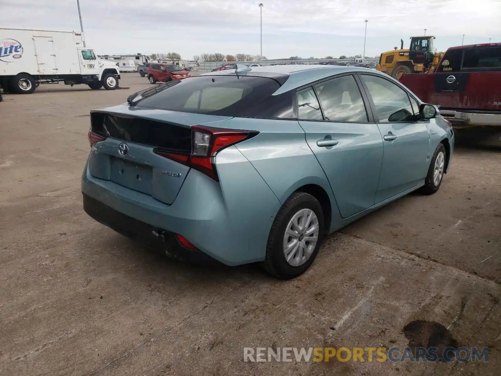 4 Photograph of a damaged car JTDKARFU7K3093914 TOYOTA PRIUS 2019