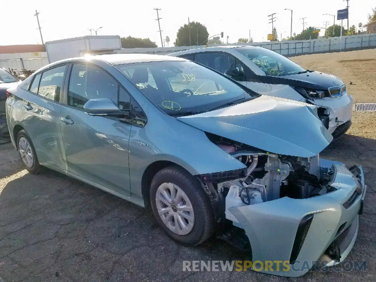 1 Photograph of a damaged car JTDKARFU7K3093976 TOYOTA PRIUS 2019