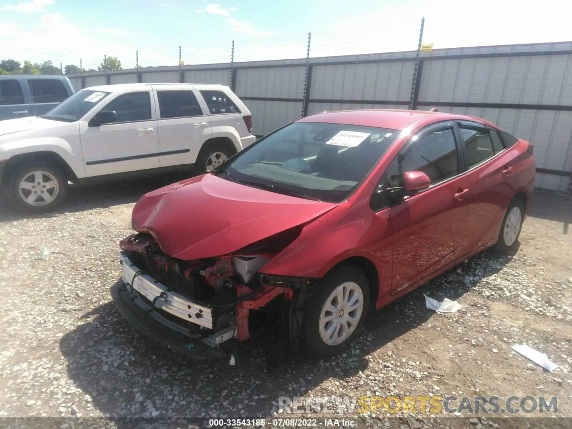 2 Photograph of a damaged car JTDKARFU7K3094979 TOYOTA PRIUS 2019