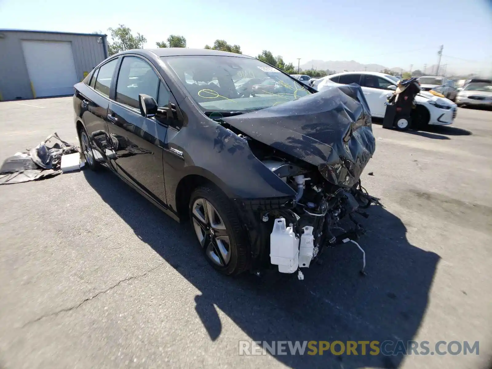 1 Photograph of a damaged car JTDKARFU7K3095243 TOYOTA PRIUS 2019