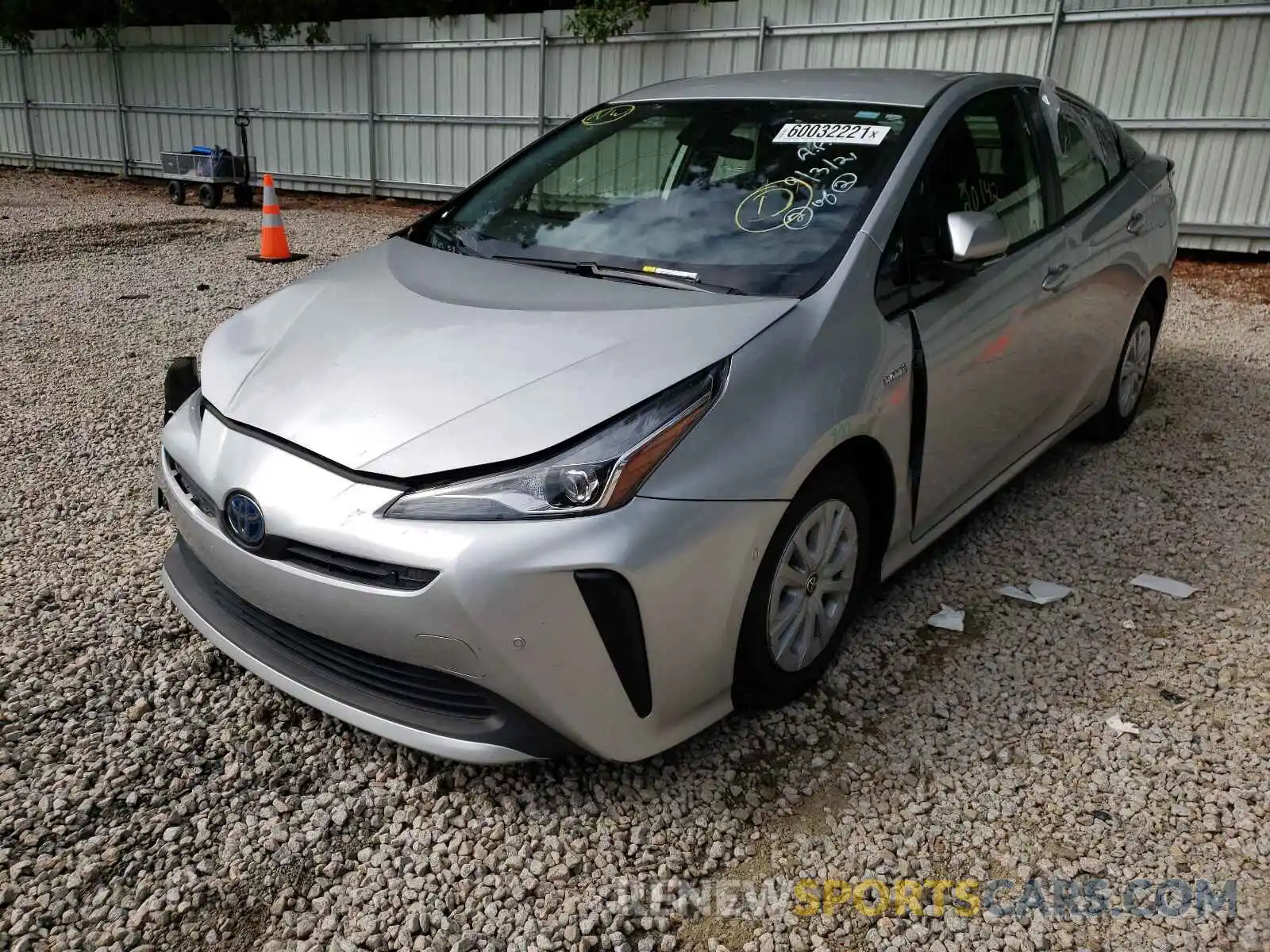 2 Photograph of a damaged car JTDKARFU7K3095842 TOYOTA PRIUS 2019