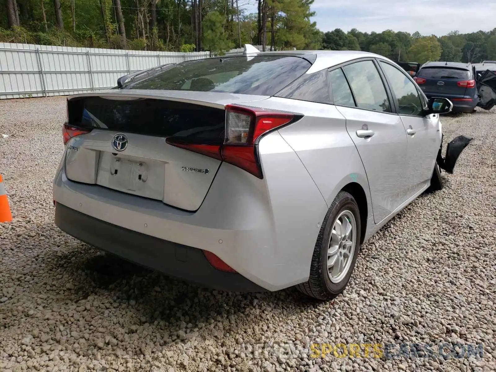 4 Photograph of a damaged car JTDKARFU7K3095842 TOYOTA PRIUS 2019