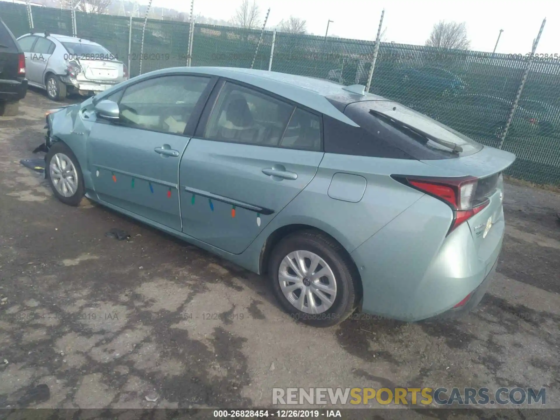 3 Фотография поврежденного автомобиля JTDKARFU7K3097347 TOYOTA PRIUS 2019