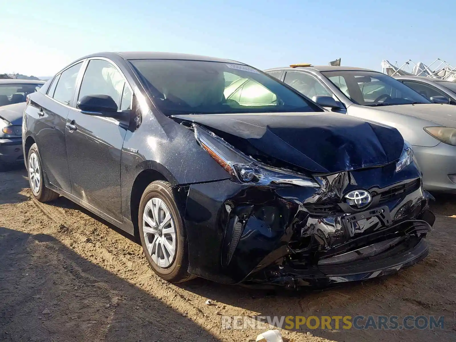 1 Photograph of a damaged car JTDKARFU7K3098174 TOYOTA PRIUS 2019